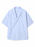 Blue Striped Oversized Shirt