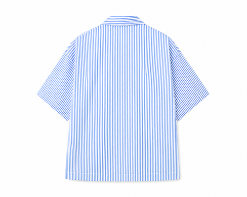 Blue Striped Oversized Shirt