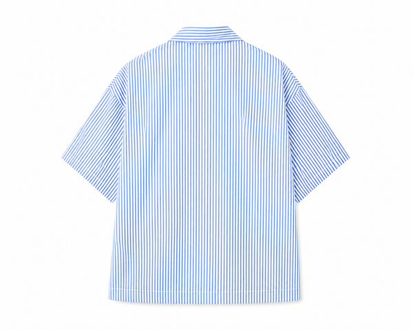 Blue Striped Oversized Shirt